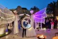 Farfalle Luminose su trampoli per Sposi